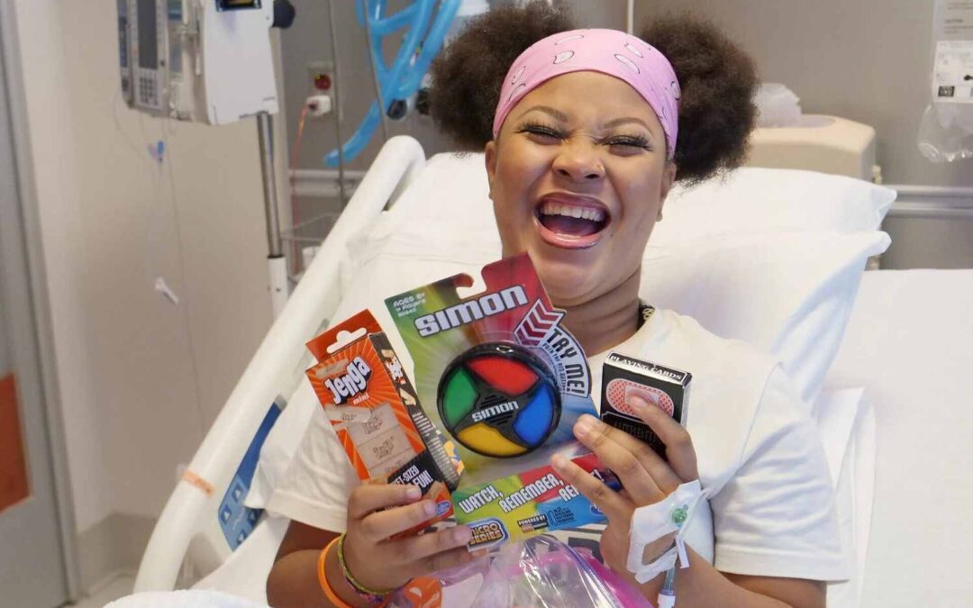 happy woman with board games