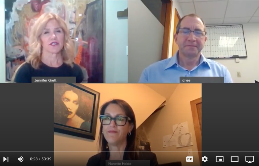 people talking on a video call