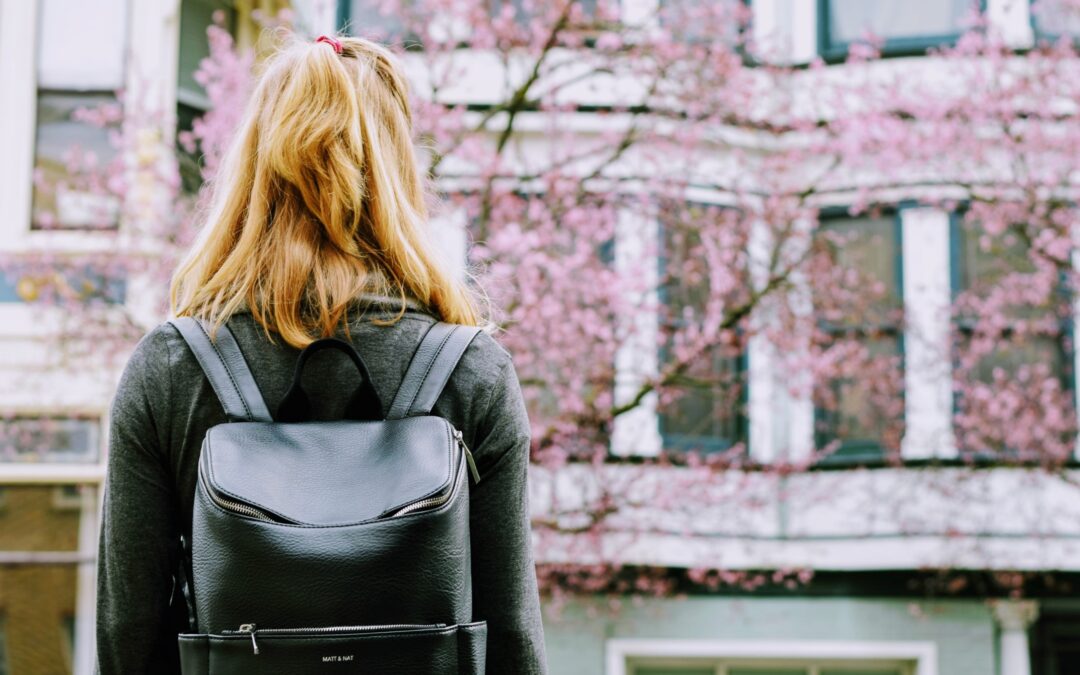 person with a backpack